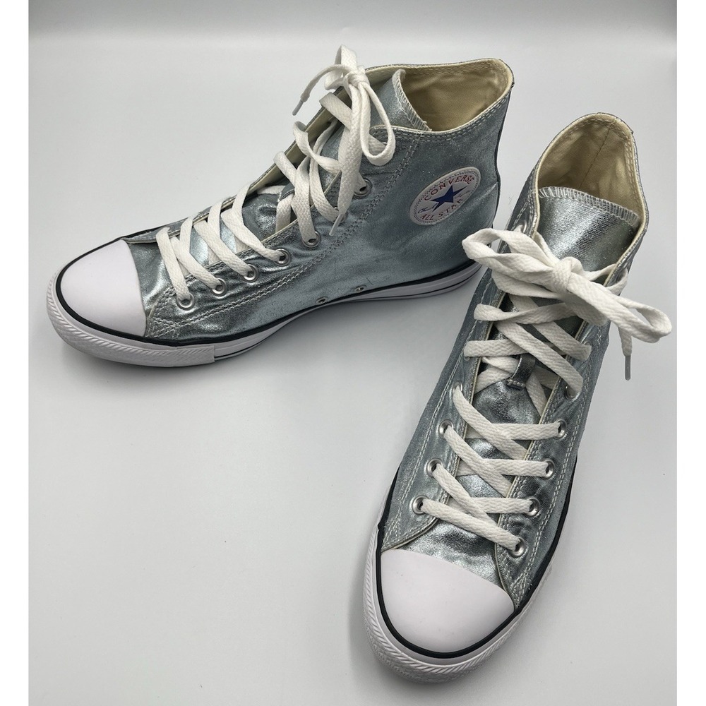 Converse Chuck Taylor Hi Icy Blue Glacier Metallic High Top Mens 10 Womens 12